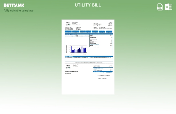 Шаблон за комунални сметки во модерен стил на САД Texas Grand Prairie