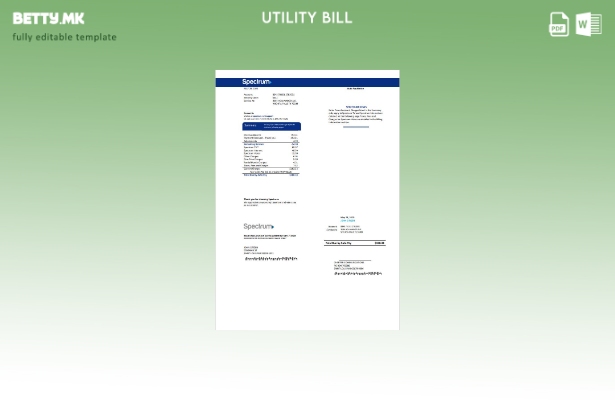 Шаблон за комунални сметки во модерен стил USA Spectrum