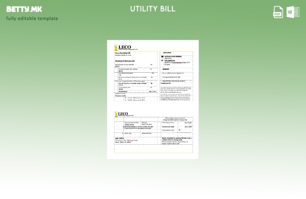 Шаблон за сметки за електрична енергија во модерен стил на Шри Ланка LECO