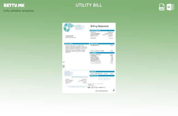Шаблон за сметки за комунални услуги во модерен стил на САД CRWWD