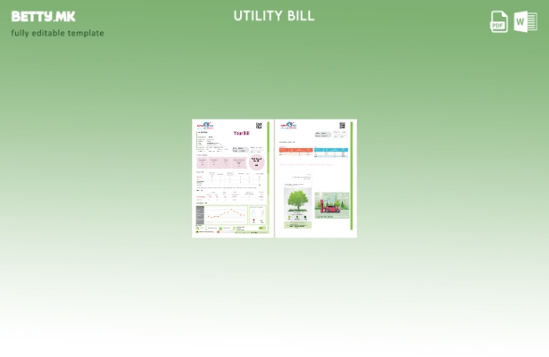 Шаблон за страници за комунални сметки во модерен стил Катар Кахра Маа