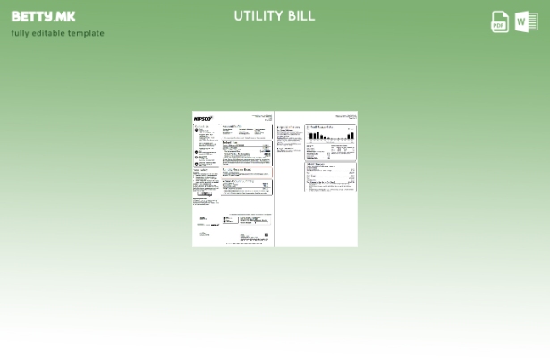 Шаблон за страници за комунални сметки во модерен стил на САД NIPSCO
