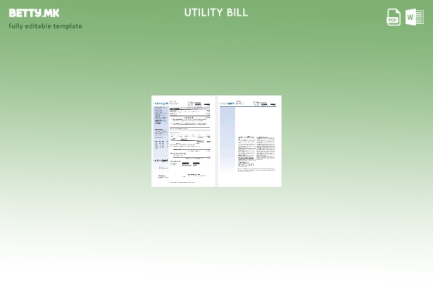 Шаблон за страници за сметки за електрична енергија во модерен стил на САД Natio