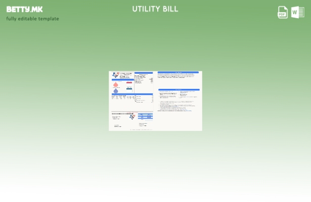 Шаблон за страници за сметки за комунални услуги во модерен стил на САД Тексарка