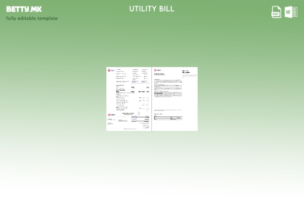 Шаблон за страници за сметки за комунални услуги за енергија во модерен стил на