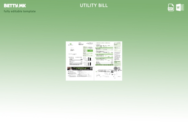 модерен стил Австралија Урбан комунални услуги шаблон за комунални сметки збор