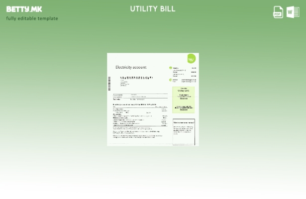 модерен стил Австралија Tru шаблон за збор за сметки за електрична енергија