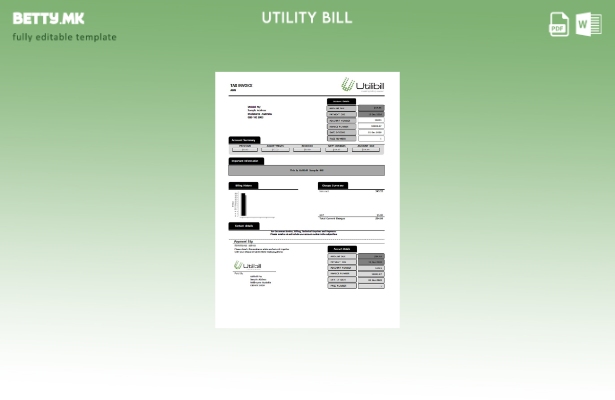 модерен стил Австралија Utilibill шаблон за комунални сметки