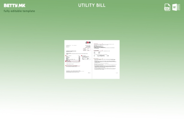 модерен стил Австрија ЕВН шаблон страници за комунални сметки за електрична енер