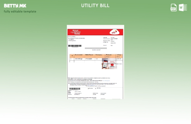 модерен стил Бангладеш Robi Axiata Limited шаблон збор за сметки за комунални ус
