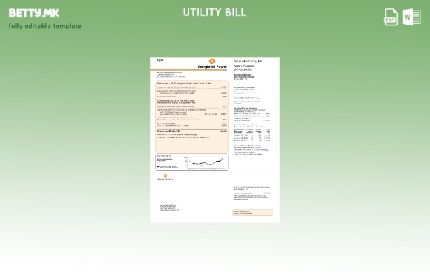 модерен стил Канада Énergie NB Шаблон за сметки за струја