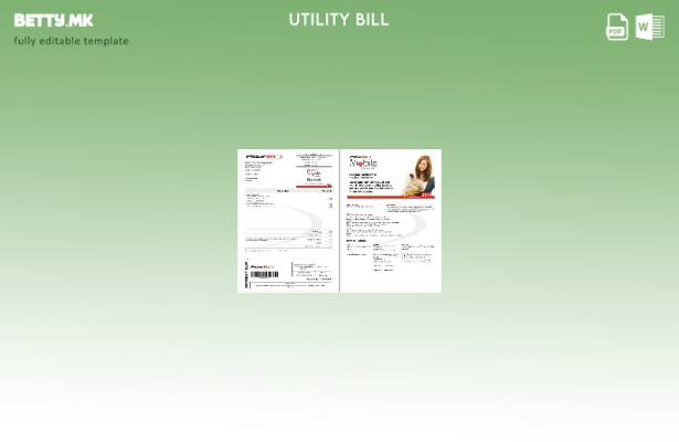 модерен стил Кипарски Primetel за комунални сметки за збор страници