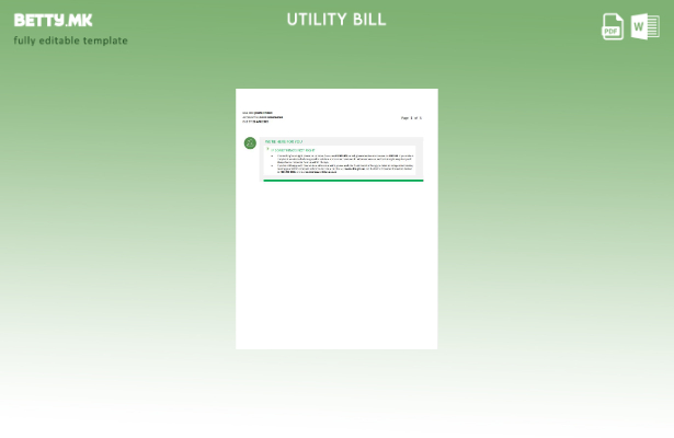 модерен стил ОАЕ Абу Даби Ал Аин Дистрибуција Ко. шаблон за сметки за комуналн 2