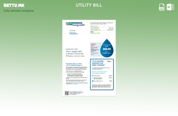модерен стил Обединетото Кралство Нортумбриска верзија на комуналната сметка за