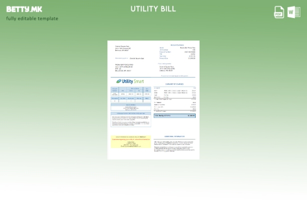 модерен стил Обединетото Кралство за комунални услуги Паметен шаблон за сметки з