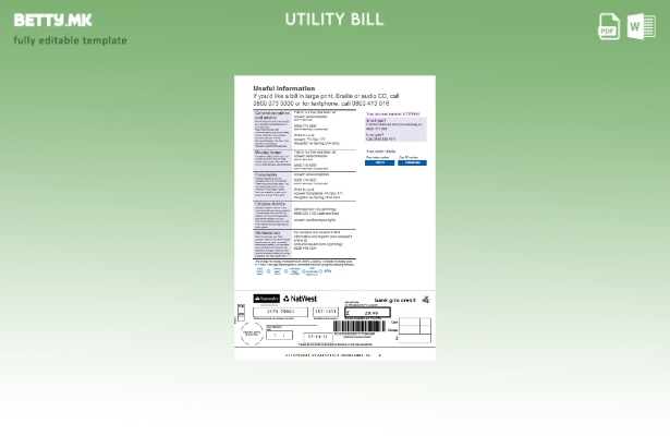 модерен стил Обединетото Кралство Npower страници за сметки за комунални услуг 1