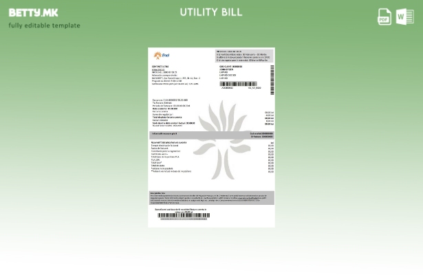 модерен стил Романија Енел шаблон за доказ за адреса за комунални сметки за елек
