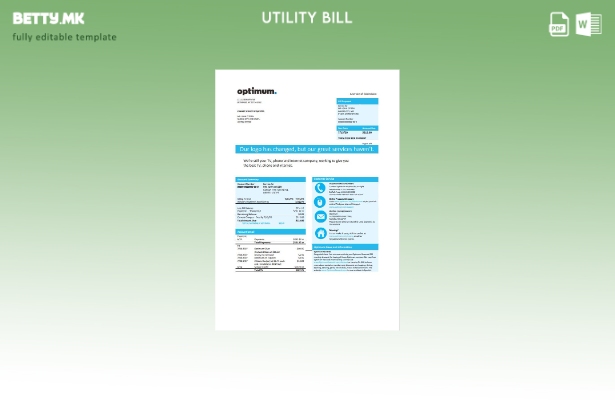 модерен стил САД Њујорк Оптимален шаблон за кабловска сметка