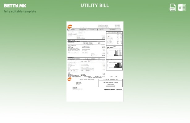 модерен стил САД Ние сметките за комунални услуги шаблон збор