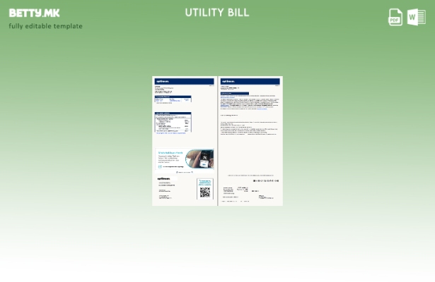 модерен стил САД Оптимални страници за сметки за комунални услуги, верзија , шаб