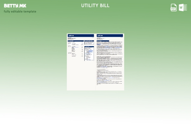 модерен стил САД Оптимални страници за сметки за комунални услуги, верзија , ш 1