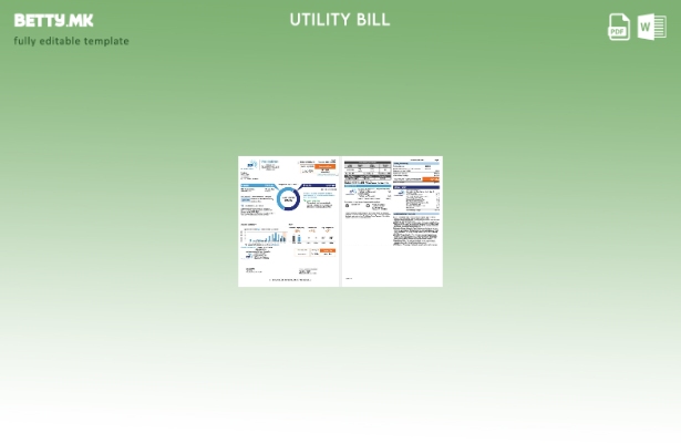 модерен стил САД Пенсилванија PPL сметка за електрична комунални услуги, шабло 1
