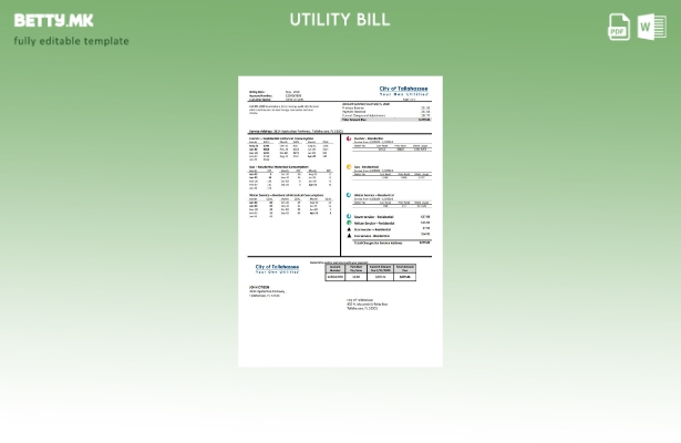 модерен стил САД Флорида Град Талахаси Флорида Шаблон за сметка за вашите сопств