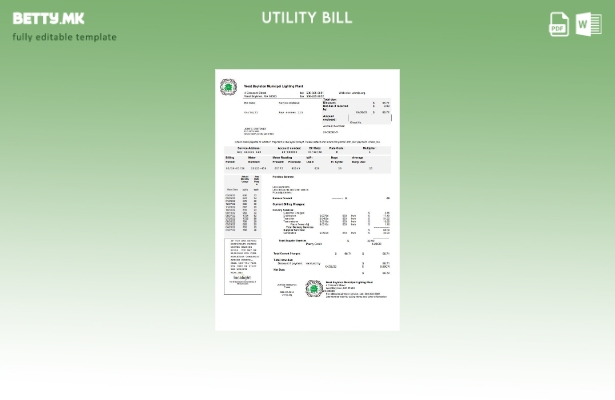 модерен стил УСД West Boylston шаблон за комунални сметки