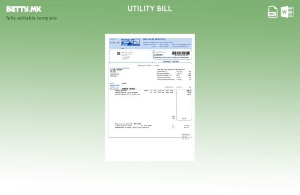 модерен стил Шаблон за даночни сметки на Советот на Обединетото Кралство на општ