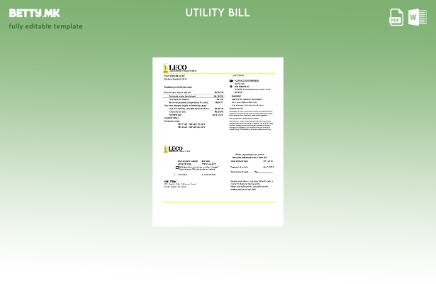 модерен стил Шри Ланка LECO шаблон за сметки за електрична енергија на компанија