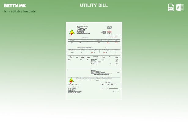 модерен стил шаблон за сметки за комунални услуги Свети Винсент и Гренадини Сент