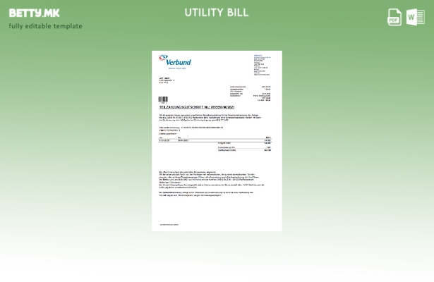 модерен стил Austria Verbund Австриска електрична мрежа за комунални сметки за з