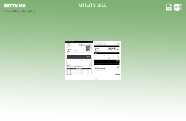 модерен стил India Airtel за комунални сметки со зборови, шаблон за верзија 3