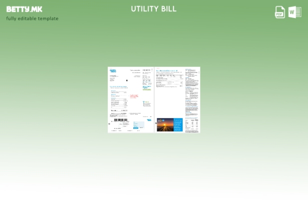 модерен стил Ireland Electric Ireland верзија на сметки за комунални услуги, шаб