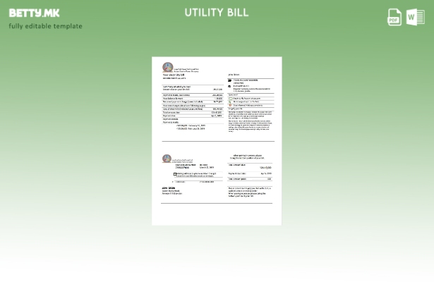 модерен стил Jordanian Jordanian Electric Power Co JEPCO Шаблон за сметки за еле