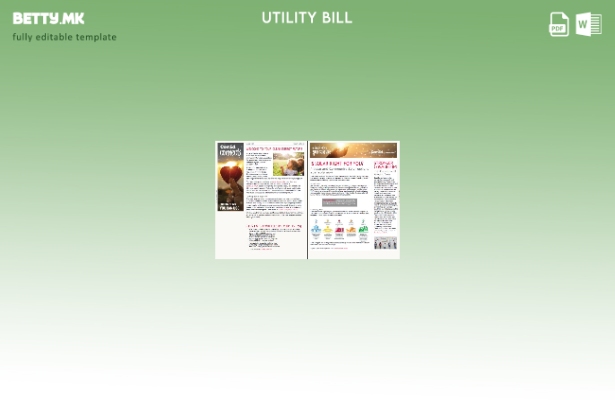 модерен стил USA ComEd сметки за комунални услуги, шаблон за страници 1