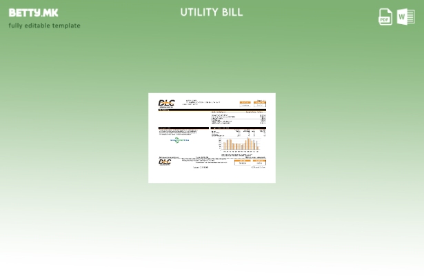 модерен стил USA DLC комунална сметка, шаблон за верзија