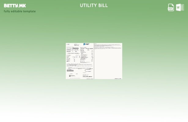 модерен стил USA Dominion Energy страници за комунални сметки, шаблон за страниц