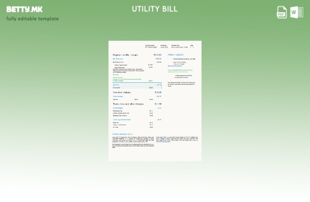 модерен стил USA Xfinity страници со зборови за комунални сметки, верзија, шабло